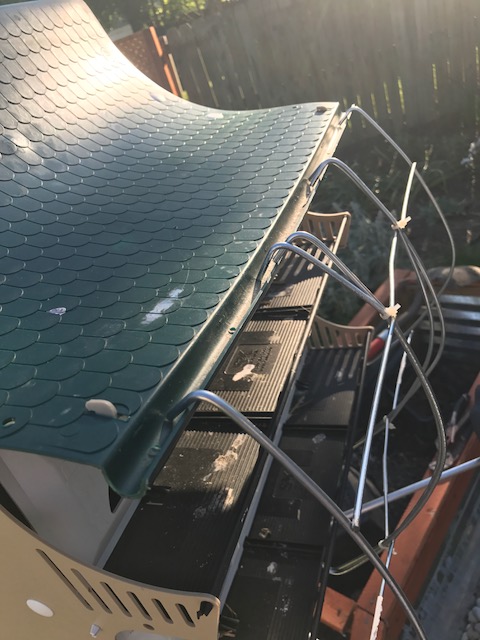connect in the convenient gutter provided