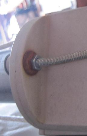 Replace top bolt with thread rod, washer and nut (top and bottom).
