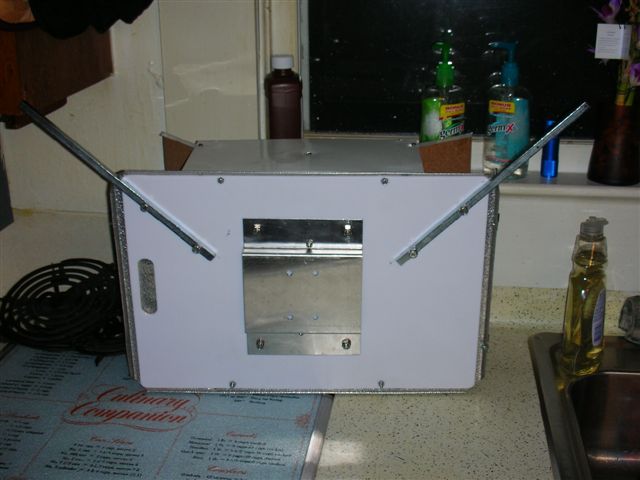 Square rod bolted to Coates house.